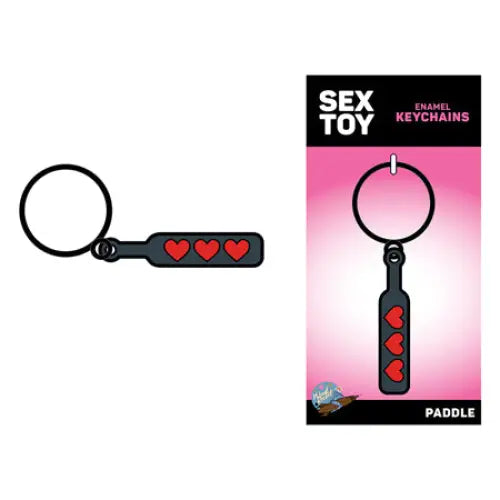 Sex Toy Keychain Hearts Paddle - Keychains