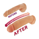 Before and after of a pair of fleshs using SexFlesh ’Fat Jack’ Penis Enlarger Sleeve