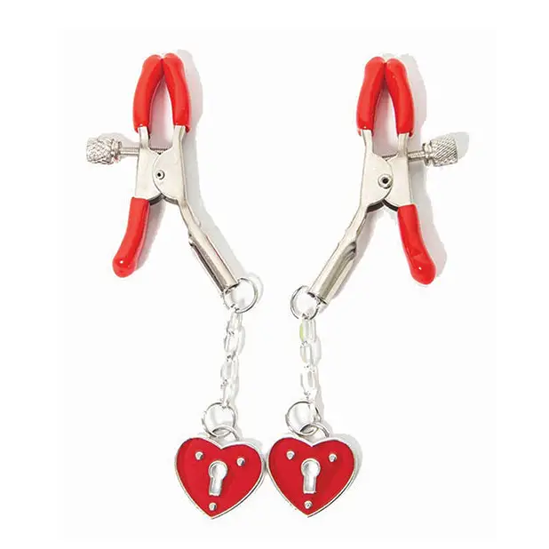 Sexy AF Nipple Clamps with Hearts - Nipple Clamp