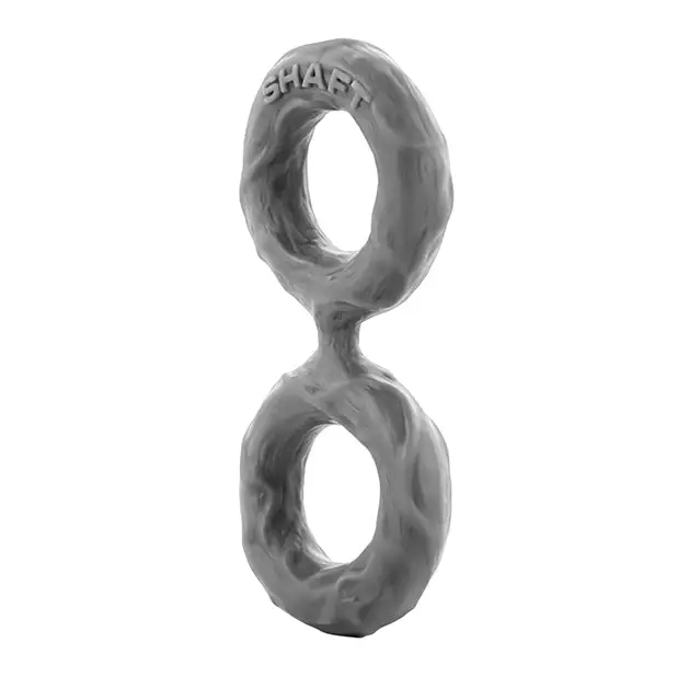 Shaft Double C-Ring Medium Grey - Gray / Medium - Cock Ring