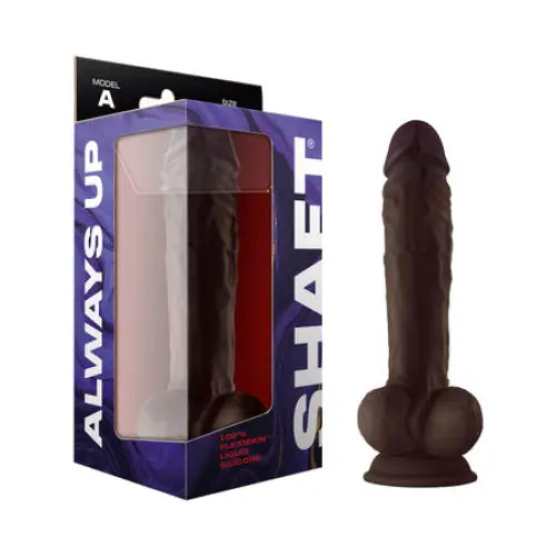 Shaft Model A Liquid Silicone 10.5 in. Dildo with Balls Mahogany - Chocolate / 10.5’’ / Model A - Realistic Dildo