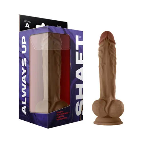 Shaft Model A Liquid Silicone 10.5 in. Dildo with Balls Oak - Chocolate / 10.5’’ / Model A - Realistic Dildo