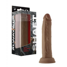 Shaft Model J 7.5 in. Dual Density Dildo with Suction Cup Oak in tan, realistic package visible