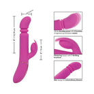 Shameless Slim Player Thrusting Rabbit Vibrator - Pink Silicone Vibrating Device by CalExotics