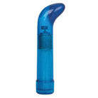 Blue glass pipe with black cap from Shane’s World Sparkle G Vibe collection