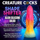 Colorful alien silicone dildo with suction cup base - Creature Cocks Shape Shifter