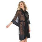 Sheer Robe Black OS Hanging - Robe