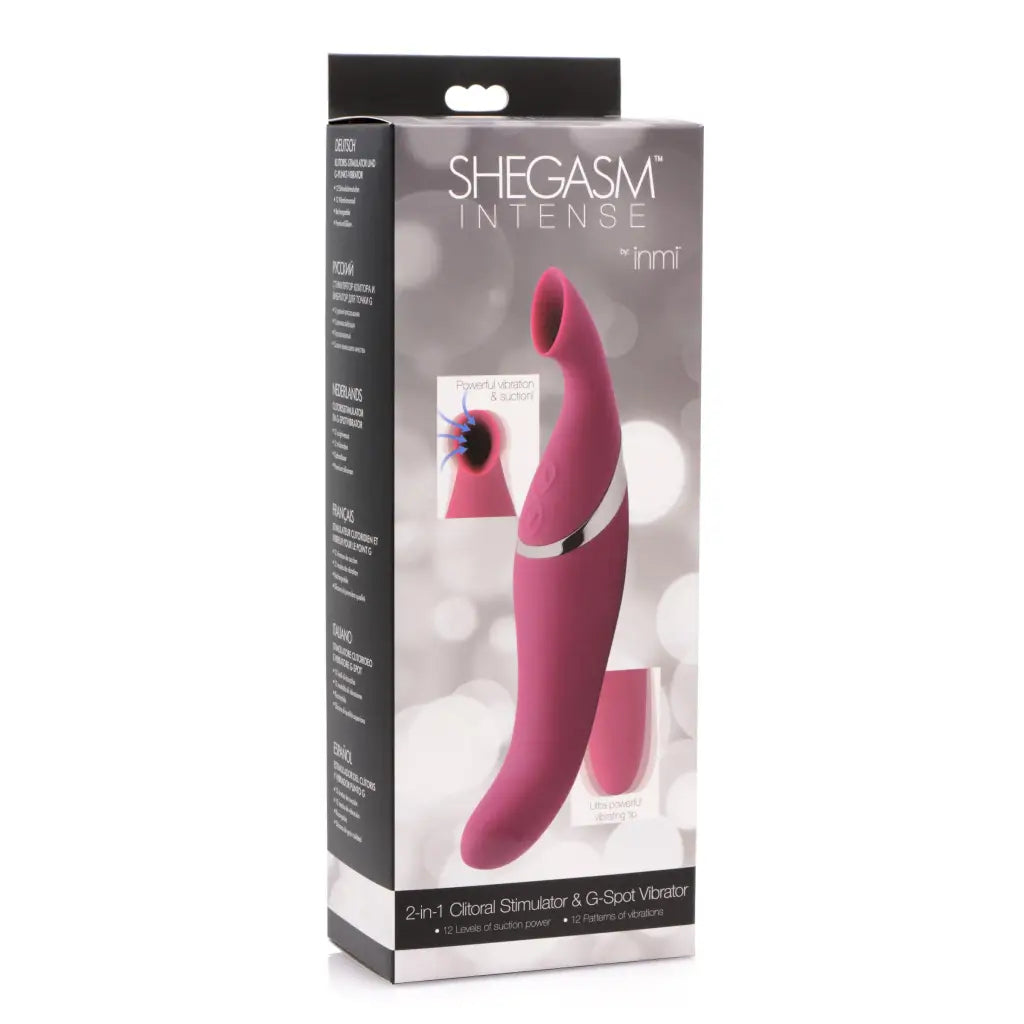 Shegasm Double Ended Vibrator Pink Shegasm Intense 2 In 1 Clit Stimulator at the Haus of Shag