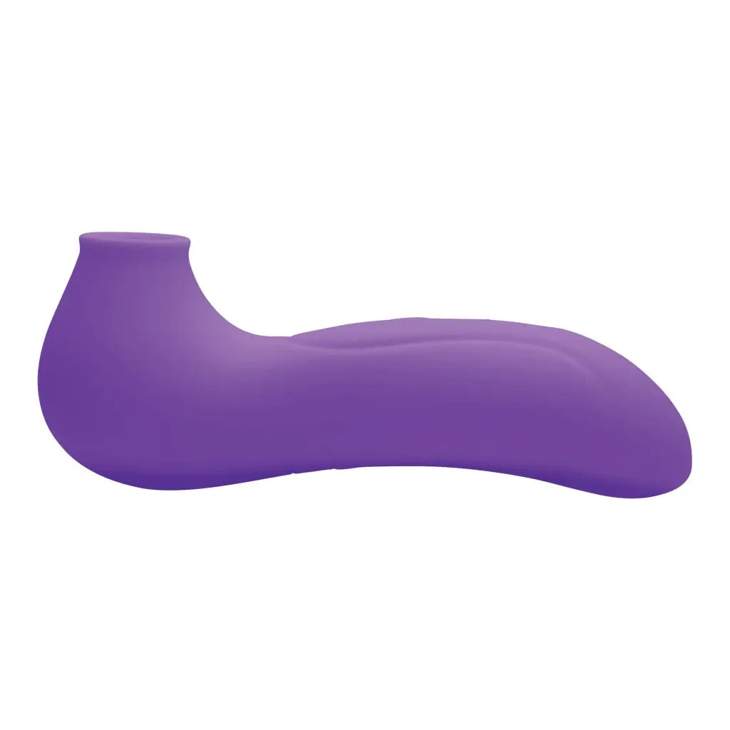 Purple Shegasm Petite Silicone Focused Clitoral Stimulator with a smooth, curved design