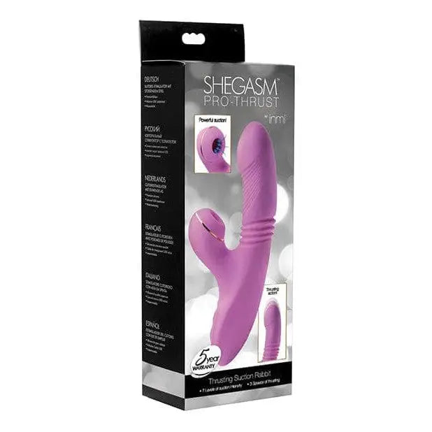 Shegasm Vibrator Purple Shegasm Pro Thrust Thrusting Suction Rabbit - Purple at the Haus of Shag