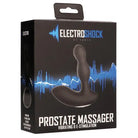 Shots Electroshock E-stimulation Vibrating Prostate Massager in black for enhanced pleasure