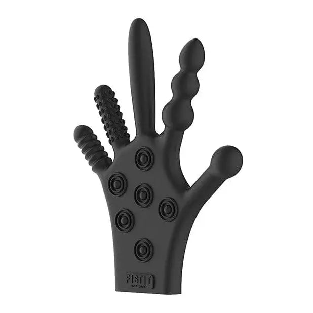 Shots America Stimulators Shots Fistit Silicone Stimulation Glove - Black at the Haus of Shag