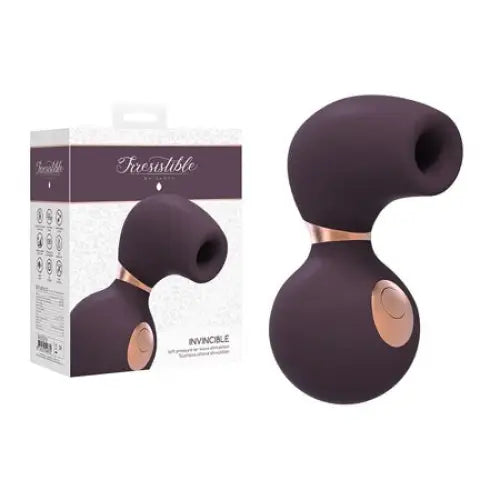 Shots Irresistible Invincible Rechargeable Silicone Soft Pressure Air Wave Clitoral Stimulator Purple - Clitoral