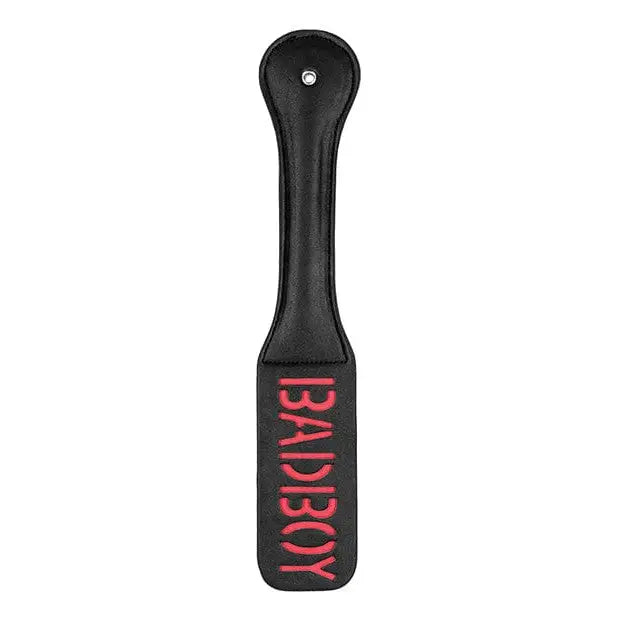 Shots Ouch Bad Boy Paddle - Black, features a black paddle with ’BADBOY’ in red letters