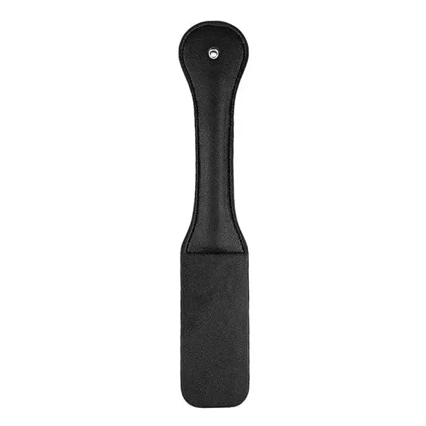 Shots Ouch Bad Boy Paddle - Black leather paddle with long handle and flat striking surface