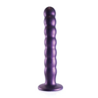 Shots Ouch! Beaded Silicone 8 in. G-Spot Dildo Rose Gold - Realistic Dildo