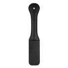 Shots Ouch Bitch Paddle - Black: Black leather paddle with long handle and flat striking surface