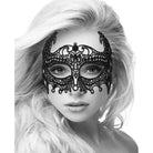 Shots America Lingerie - Packaged Shots Ouch Black & White Lace Eye Mask at the Haus of Shag