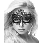 Shots America Lingerie - Packaged Shots Ouch Black & White Lace Eye Mask at the Haus of Shag