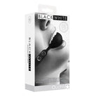 Shots Ouch Black & White Silicone Ball Gag with Adjustable Leather Straps for Adults