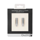 Shots Ouch Diamond Bullet Magnetic Nipple Clamps in retail packaging