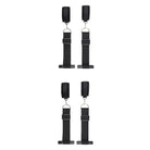 Black adjustable straps with metal clips in Shots Ouch Door Restraint Kit - Black