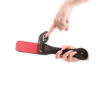 Shots Ouch Love Paddle - Black: Spanking paddle with red striking surface and black handle