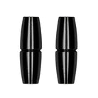 Ouch Sensual Cylinder Magnetic Nipple Clamps: sleek, black tapered objects for nipple play