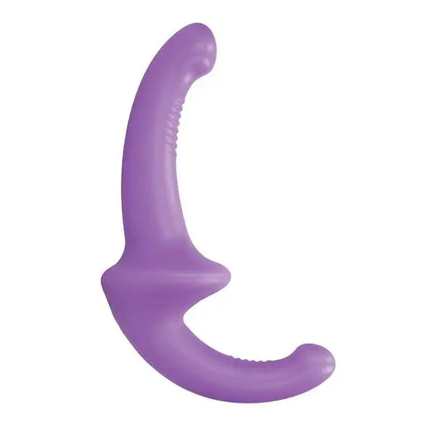 Image of Shots Ouch Silicone Strapless Strap On with a purple silicone and long tail design