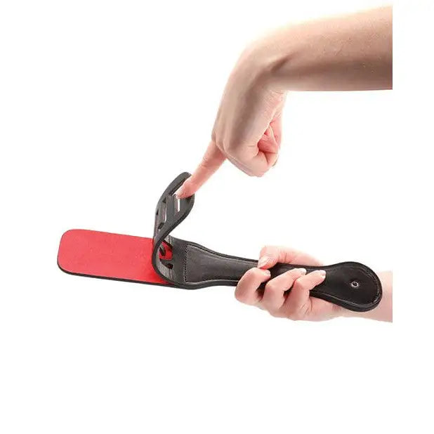 Shots Ouch Slut Paddle - Black with red striking surface and black handle