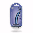 Shots Ouch! Smooth Silicone 5 in. G-Spot Dildo Metallic Blue - Realistic Dildo