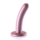 Shots Ouch! Smooth Silicone 5 in. G-Spot Dildo Rose Gold - Realistic Dildo