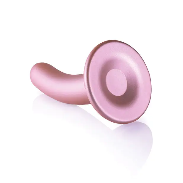 Shots Ouch! Smooth Silicone 5 in. G-Spot Dildo Rose Gold - Realistic Dildo