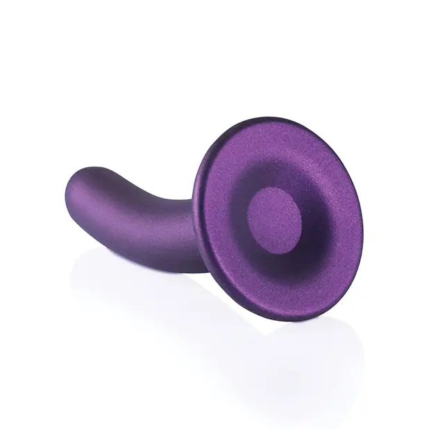 Smooth Silicone G-Spot Dildo Metallic Purple - Premium Quality and Sleek Design