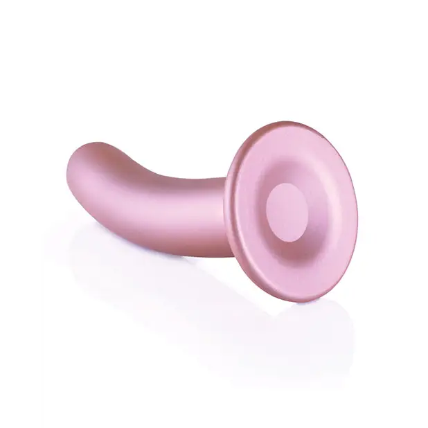 Purple Smooth Silicone G-Spot Dildo on White Background for Shots Ouch! Collection