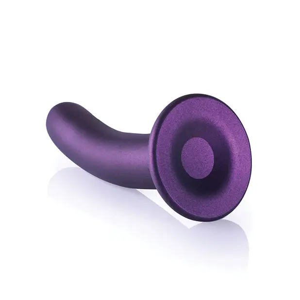 Shots Ouch! Smooth Silicone 7 in. G-Spot Dildo Rose Gold - Realistic Dildo