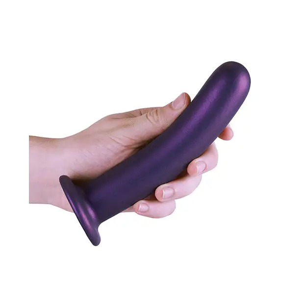 Shots Ouch! Smooth Silicone 7 in. G-Spot Dildo Rose Gold - Realistic Dildo