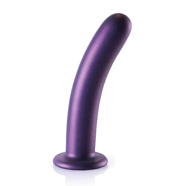 Shots Ouch! Smooth Silicone 7 in. G-Spot Dildo Rose Gold - Realistic Dildo