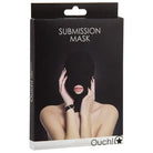 Shots Ouch Submission Mask - Black product packaging featuring mask worn by a stylized figure