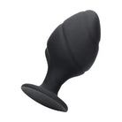 Black silicone butt plug with flared base from Shots Ouch Swirled Butt Plug Set - Black