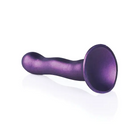 Shots Ouch! Ultra Soft Silicone 7 in. Curvy G-Spot Dildo Metallic Purple - Realistic Dildo