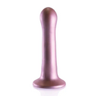 Shots Ouch! Ultra Soft Silicone 7 in. Curvy G-Spot Dildo Metallic Purple - Realistic Dildo