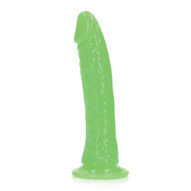 Shots America Dongs & Dildos Shots Realrock 8" Slim  Dildo Glow In The Dark - Neon Green at the Haus of Shag