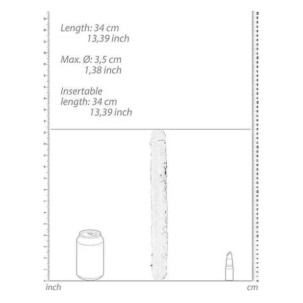 Shots America Dongs & Dildos Transparent Shots Realrock Crystal Clear 14" Double Dildo at the Haus of Shag