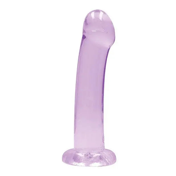 Shots Realrock Crystal Clear Translucent Purple Dildo with Flared Base - 7