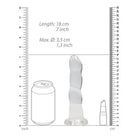 Shots America Dongs & Dildos Transparent Shots Realrock Crystal Clear 7" Rippled Dildo  - Transparent at the Haus of Shag