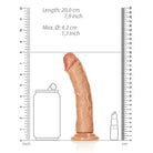 Shots America Dongs & Dildos Tan Shots Realrock Realistic 7" Curved Dildo at the Haus of Shag