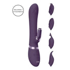 Shots America Vibrator Shots Vive Etsu  Pulse G-spot Rabbit W/interchangeable Clitoral Attachments - Purple at the Haus of Shag