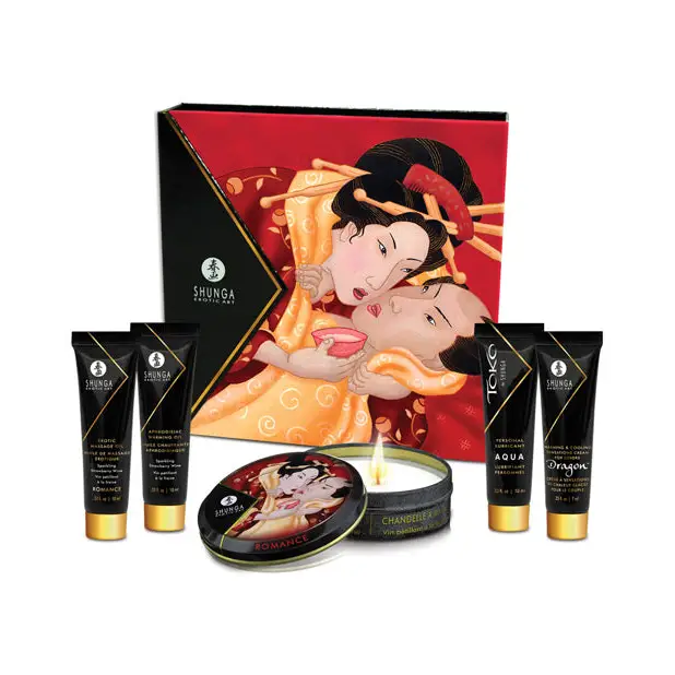 Shunga Geisha’s Secret Luxury Gift Set - Sparkling Strawberry Wine - Setting The Mood