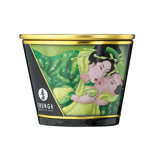 Shunga Massage Candle Zenitude - 5.7 Oz Exotic Green Tea - Setting The Mood